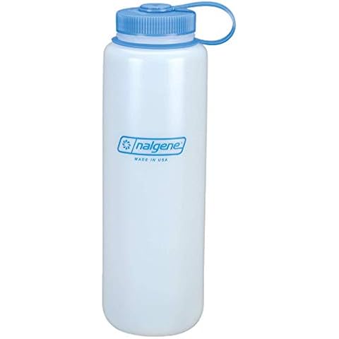 Nalgene HDPE Wide Mouth Water Bottle, Clear, 48 oz Cover