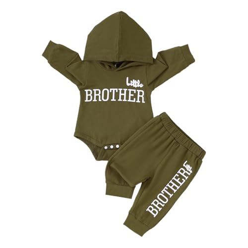 Image of KIMI BEAR Baby Boy Clothes Newborn Boy Outfits Infant Letter Print Long Sleeve Romper Hoodies Pants Fall Winter Outfits