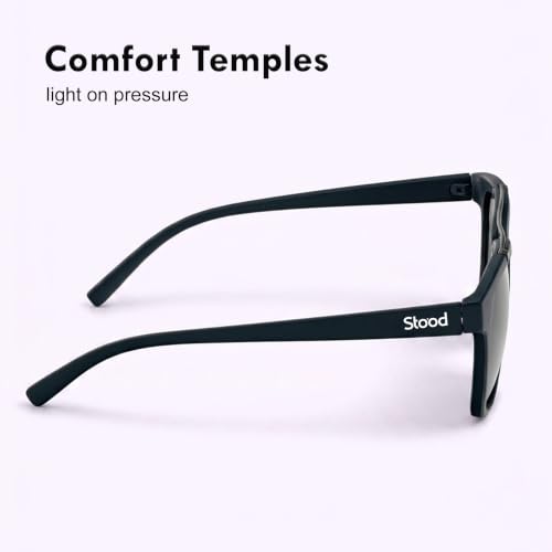 Image of Stood Techy Serie Sunglasses |Rounded Square | UV Protected | Matte | Double Metal Bridge | Medium | Men & Women | SG-STD0021