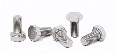 Image of (5pcs) BelMetric M8X1.0X16 A2-70 Stainlesss Steel Metric Fine Threaded Hex Tap Bolts DIN 961 for Automobiles, Motorcycles and Watercraft BR8X1.0X16SS