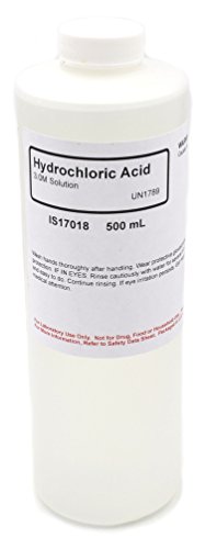 ALDON Innovating Science Hydrochloric Acid Solution, 3M, 500mL - The Curated Chemical Collection