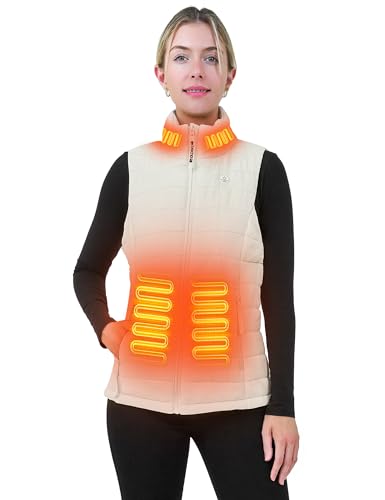ANTARCTICA GEAR Women's Heated Vest With 16000mAh Battery Pack, Rechargable Lightweight Heated Vest for Winter Outdoor
