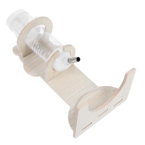 PLAFOPE ハムスター用実木ウォーターボトルスタンド 安定設計で倒れにくい 小動物給水器ブラケット 省スペースでケージ内整理 ウサギ チン