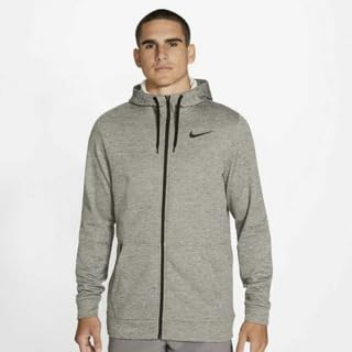 Nike Men's Therma Full Zip Athletic Training Hoodie Sweatshirt (as1, alpha, x_l, regular, regular, Dark Grey Heather, X-Large)2