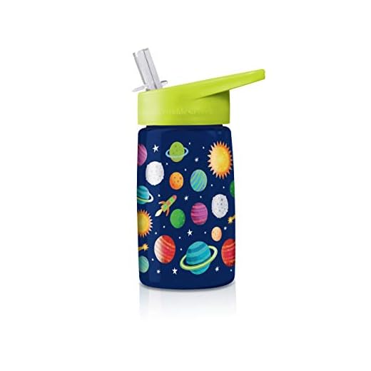Crocodile Creek 1042-6 Solar System Drinking Bottle, Blue/Green/Red/Orange/Yellow
