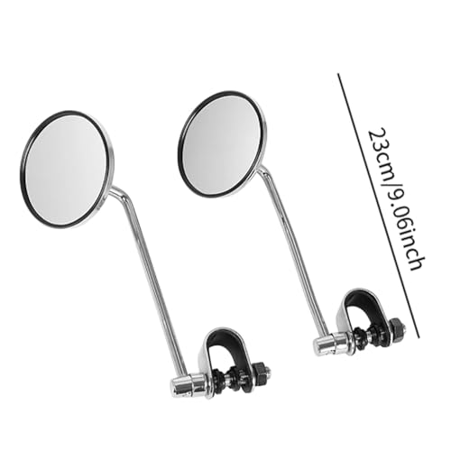 QccHieUs 2 peças espelhos retrovisores genéricos da motocicleta espelhos laterais redondos fácil ins