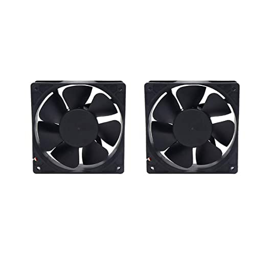 AQBP 2pcs 12v Brushless 3Inch DC Cooling Fan for Pc Case,CPU Cooler Black (80X80) mm