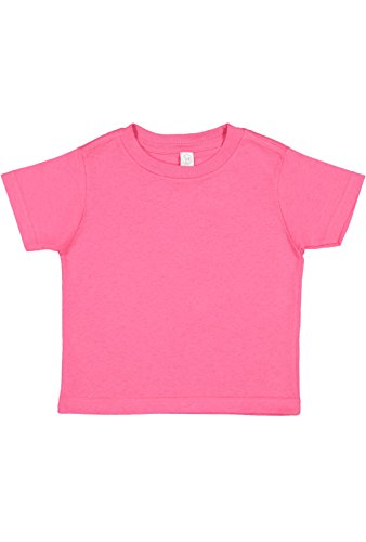 Rabbit Skins 5.5 oz Little Kid Short-Sleeve T-Shirt, 4T, Hot Pink