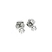 14k White Gold 2.5 mm 0.12ct Tiny Round CZ Cubic Zirconia Stud Earrings