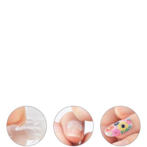 Sahgsa 120PCS Nagelkleber Aufkleber, Doppelseitiges Transparentes False Nail Glue Jelly Gel Tape Adhesive Tabs…