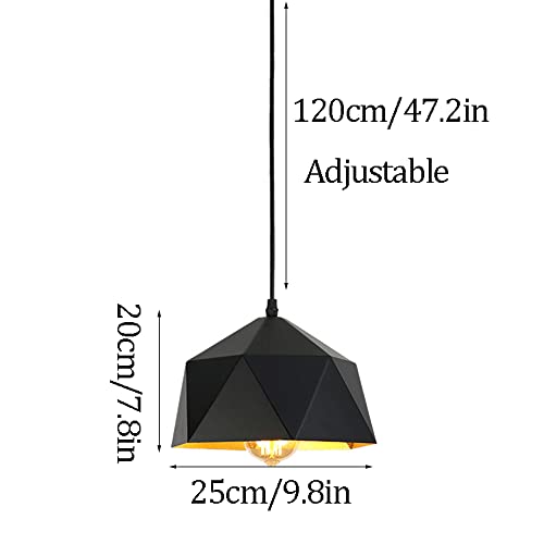 Suspension diamant vintage en fer pour éclairage table de restaurant - 2