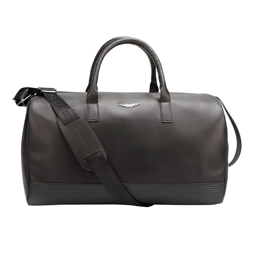 Image of Police Polyester 44 Ltrs Duffle Bag with Zip Closure and Shoe Compartment | Stylish & Spacious Weekender Travel Bag | Duffle Bag for Gym Sports Training - Black