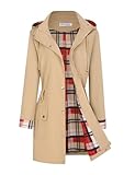 WATERPROOF & WINDPROOF:Rain jacket for women is made of 100%Polyester. It's lightweight, waterproof, windproof, keeps you dry in every rainy days. And the classic striped lining inside not only ensure you a comfortable wearing experience, also make y...