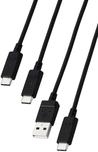 エレコム 【2本セット】 USB Type C ケーブル USB-C to USB-A/USB-C to USB-C 2m 60W PD対応 【 MacBook/iPad/Galaxy/Android スマホ タブレット 等対応 】 ブラック 【iPhone 16 シリーズ 対応検証済】 MPA-CAECTW20BK