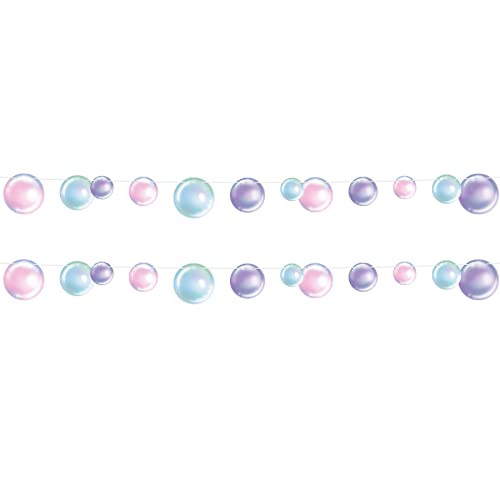 Bannière à bulles colorées Beistle pour anniversaire enfant thème océan
