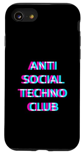 Anti Social Techno Club Rave Festival EDM Electro House �X�}�z�P�[�X iPhone SE (2020) / 7 / 8 �p
