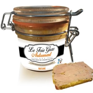 Relais Gourmet: Foie Gras Entero Natural – 100% Francés, Sin Conservantes ni Aditivos – Delicioso y Exquisito, Ideal para Ocasiones Especiales – 200g