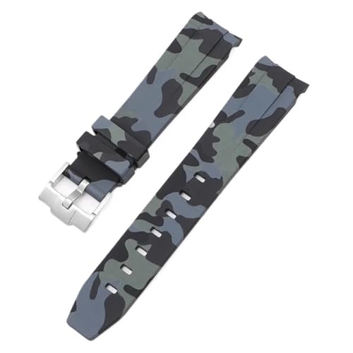 Bracelet en silicone camouflage 20mm pour Omega x Swatch MoonSwatch homme femme