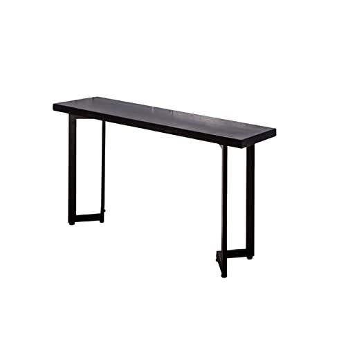 Mesa de Consola Mesa consola delgada, mesa de sofá larga y estrecha detrás del sofá, mesas de sofá altas rectangulares, mesa consola, mesa de entrada de madera maciza acolchada, mesa auxiliar de hier