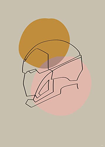 Komar Wandbild - Soulful Sanctuary Iron Man Head - Größe: 50 x 70 cm - Poster, Kunstdruck, Dekoration, Wohnzimmer, Schlafzimmer, Marvel