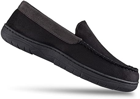 Haggar Men's Venetian Slipper Indoor/Outdoor House Shoe with Memory Foam Comfort, True Black, 2X-Large | Image 5