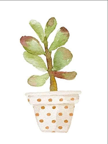 Broderie Point de Croix 11CT Plantes Vertes pour Décoration Intérieure Salon