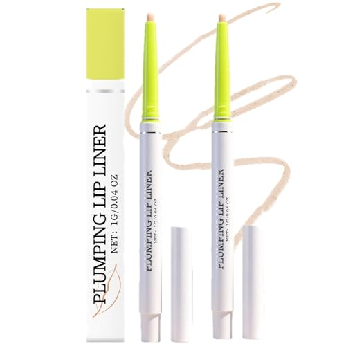 Soelegant Plumping Lip Liner Duo, Invisible Clear Lip Plumping Liner for Fuller-Looking Lips, Long-Lasting Matte Lips Liner Pencil for Precise Contour, Smooth Comfortable Wear, 2 Pack 0.04 oz Each