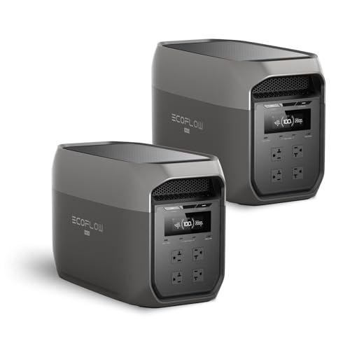 Image of EF ECOFLOW Portable Power Station DELTA 3 MAX Portable Power Station (2-Pack), 3400W X-Boost Output, Ultra-Fast 0-80% Charging in 1.13 Hr, Home Backup & RV Camping (Solar Panel Optional)