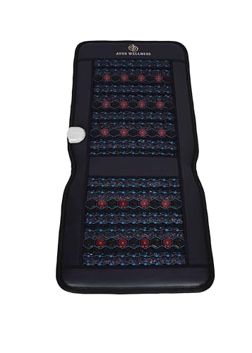 Ayus Wellness Infrared and Red Light PEMF Therapy Mat - Heating - Crystal Healing - Negative Ions - Medium (Chair Mat)