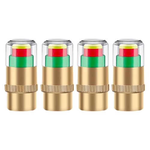 Tapones de medidor de válvula de neumático, 4 protectores de aire para coche, tapones indicadores de sensor de neumáticos, tapas de control de presión, tapa de sellado de aire de rueda, tapas de