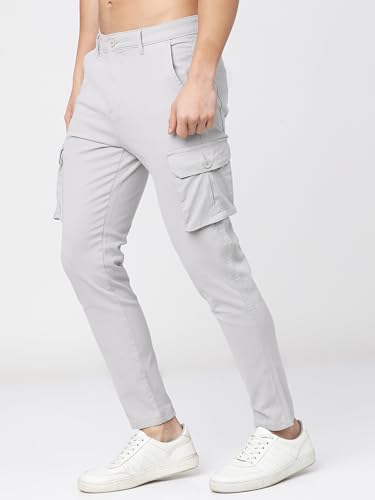 Image of Highlander Men's Tapered Fit Cargo Trousers| Stylish & Comfortable for Casual, Travel & Active Wear | Trouser for Men | Men Trousersn