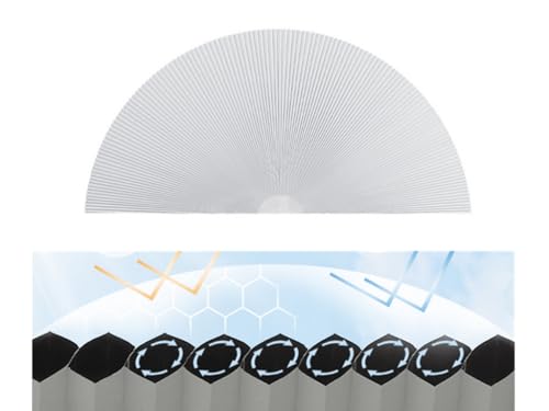 Full Blackout Blinds Arch Window Shade Light Filtering Pleated Shade Half Circle Self Adhesive Fabric Blinds Room Darkening Shades Stick on Easy Install (1, White, 24IN*48IN (60CM*120CM))