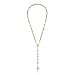 28 Inch Gold Plated Stainless Steel Rosary Beads Necklace with Crucifix Cross