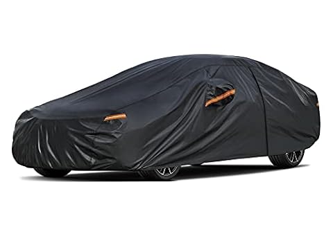 Kayme 7-warstwowy pokrowiec na samochód, wodoodporny, oddychający, niestandardowe dopasowanie do Audi A4 Sedan (2001-15 B5 B6 B7, nie pasuje do B8 B9), pełna osłona na zewnątrz przed słońcem, deszczem, promieniowaniem UV, kurzem, każdą pogodą. Statek z europejskiego magazynu.