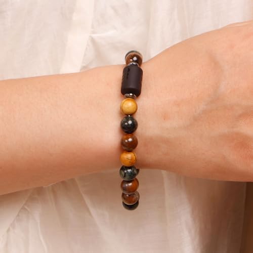 Pulsera zodiacal con cuentas de piedras para mujer miniatura 5