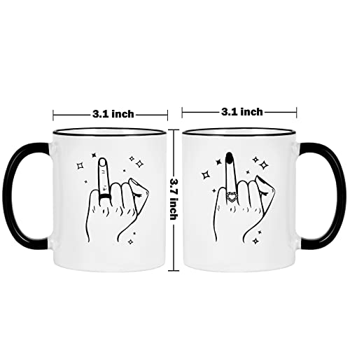 Maustic Wedding Gifts, Engagement Gifts For Couples Bride And Groom, Ring Finger Mug, Bridal Shower Gifts, Newlywed Anniversary Presents For Couples, Just Married Gifts, Mr And Mrs Gifts, Mug Set Of 2 #TOP7
