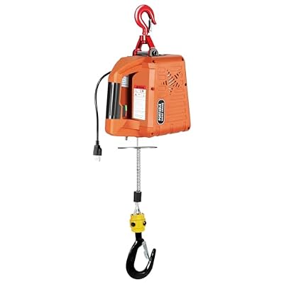 2 in 1 Electric Hoist Winch 1100lbs Portable Winch 110V 1500W Garage Deer Hoist 16ft/min Drill Powered Winch for Verandahs, Warehouses, Factories Lifting (2-in-1, Wire Control 1100lbs)