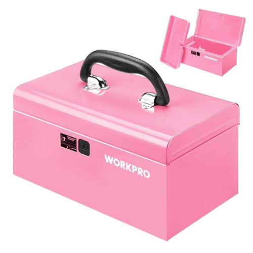 WORKPRO 10.8 Mini Metal Tool Box with Removable Tray