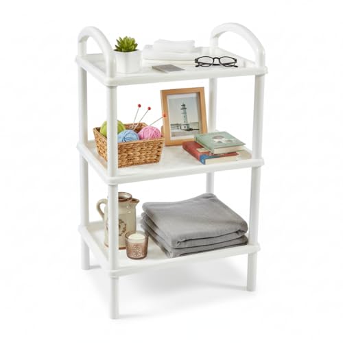 Listado de Anaqueles de Plastico Walmart , tabla con los diez mejores. 47 Italhome Estante De Plástico con 3 Repisas Lisas, Organizador Multiusos para Interior Ideal para Almacenamiento Scalp