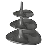  Koziol Betty Etagere, Obstschale, Servierschale, Servierturm, Gebäckschale, Kunststoff, Deep Grey, 27.1 cm, 3186665