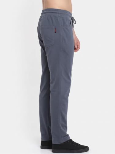 Image of Men's Regular Fit PC Denim-Look Track Pants| Lightweight & Breathable Cotton Fabric| Perfect for Casual Outings, Lounge & Night Wear (PC-Denim)