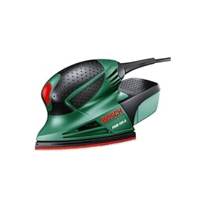 Bosch Home and Garden PSM 100 Een multischuurmachine, 100 watt, in koffer, Zwart/Groen/Rood
