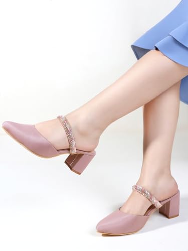 Image of Denill Women's latest Collection Block Heels Fashion Sandals for Women & Girls & stylish & Comfortable With Non Slip Sole