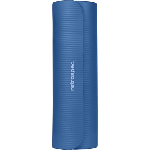 Image of Retrospec Solana Yoga Mat Thick 1 /2in Non-Slip Workout Mat with Nylon Strap - 72x24in Exercise Mat for Pilates, Stretching & Fitness - BPA Free, Easy Clean