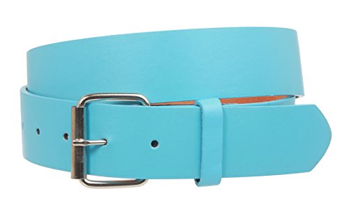 Image of Beltiscool 1 1 /2 inch (38mm) Snap On Plain Leather Jean Belt With Roller Buckle