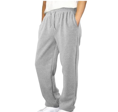 Boys Baggy Sweatpants Straight Leg Open Bottom Sweatpants with Pockets Teens Loose Fit Elastic Waist Wide Leg Sweat Pants2