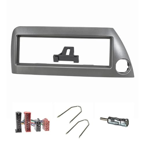 tomzz Audio 2415-091 Cadre de Radio Compatible avec Ford KA RBT année 1996-2008 Argent métallique avec Adaptateur Radio ISO Adaptateur d'antenne ISO DIN...