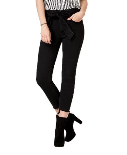 Tinseltown Juniors' Paperbag Step-Hem Skinny Jeans