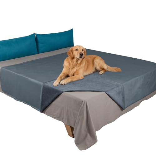 Ameritex Pet Bed Blanket Reversible 100% Waterproof Velvet Super Soft for Sofa and Bed