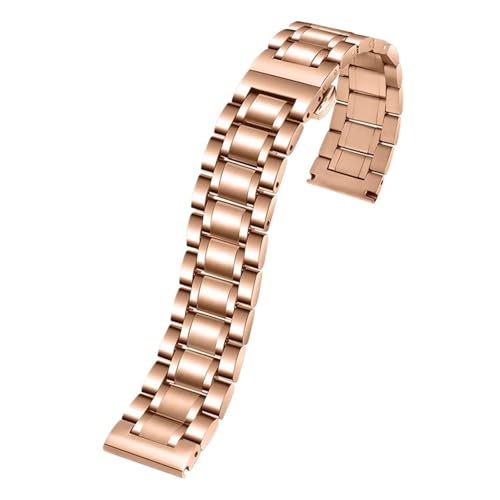 HuanJ �J�[�u�X�e�����X�X�`�[���E�H�b�`�o���h�u���X���b�g16mm 17mm 18mm 19mm 20mm 21mm 22mm 23mm 24mm�j���p�E�H�b�`�X�g���b�v�t�@�C��(Rosegold,22mm)